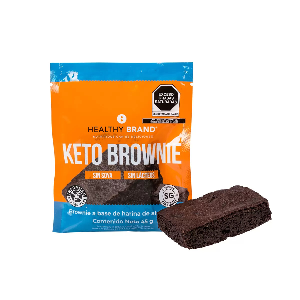 Brownie con 2g net carbs, keto.
