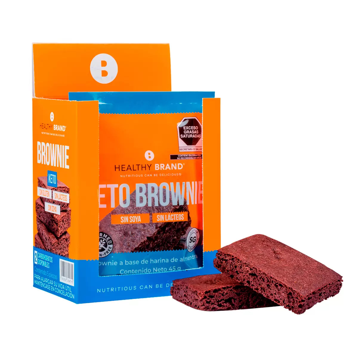 Brownie con 2g net carbs, keto.
