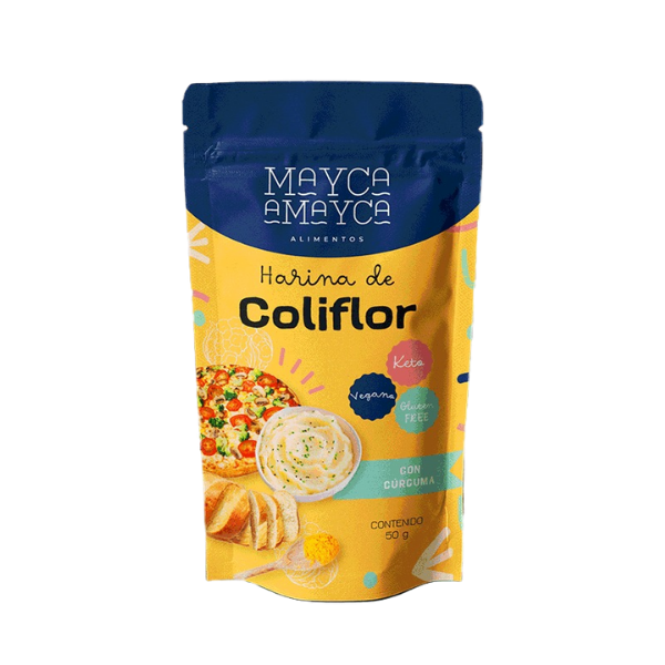 Harina de coliflor con cúrcuma, 50g.