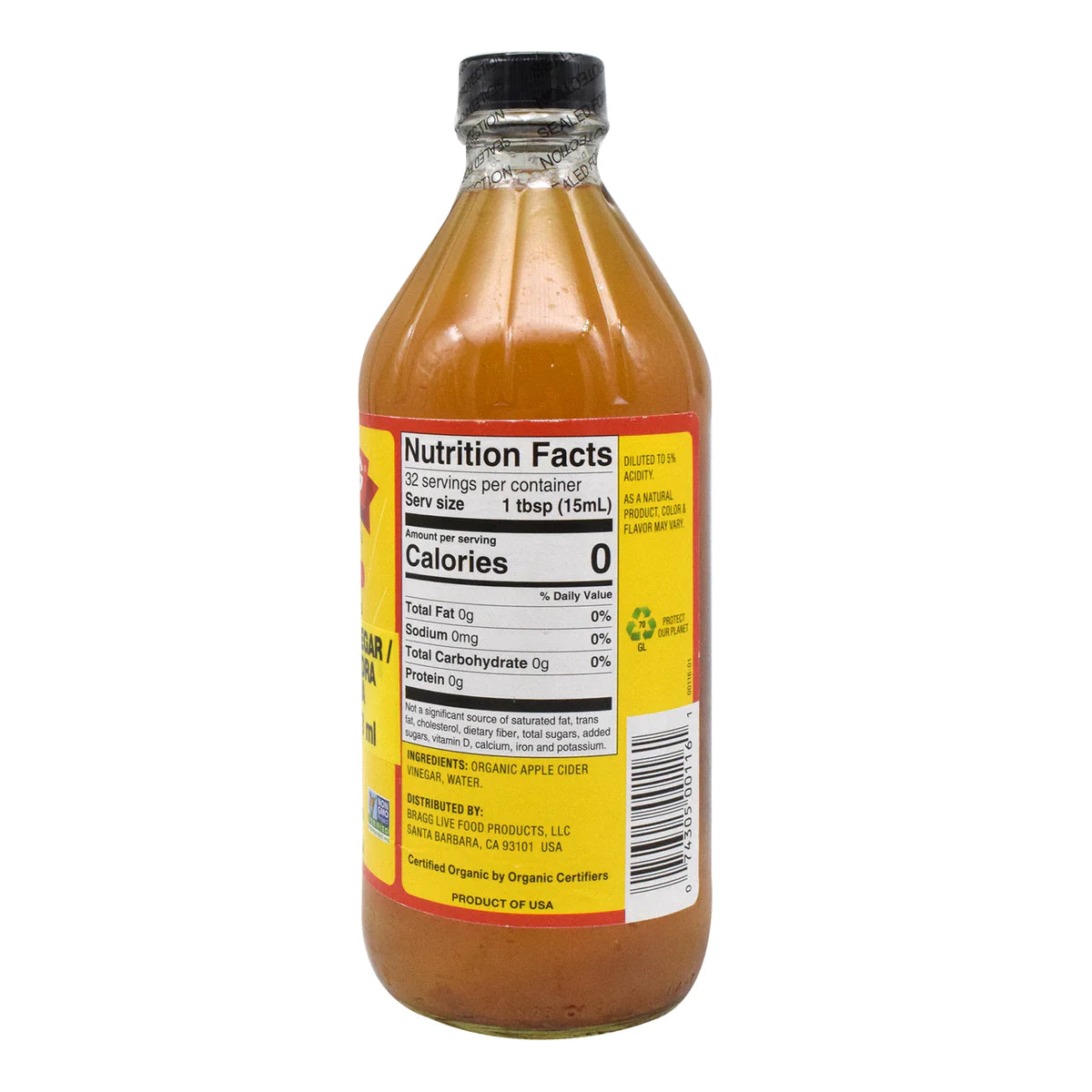 Vinagre de Manzana, Bragg 473 ml