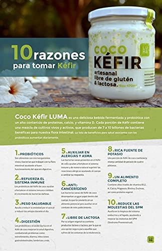 Probióticos Coco Kefir 470ml, Luma.