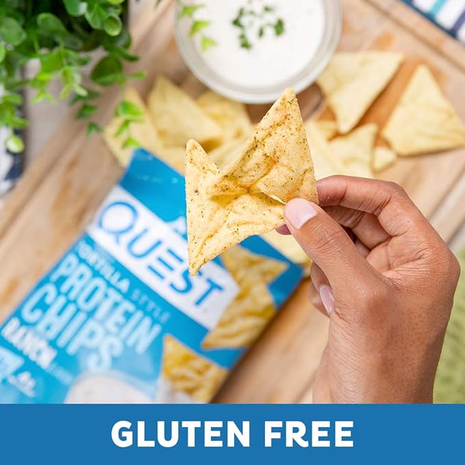 Chips Horneadas con proteina sabor Ranch, 32G Quest.