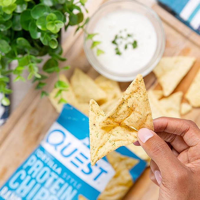 Chips Horneadas con proteina sabor Ranch, 32G Quest.