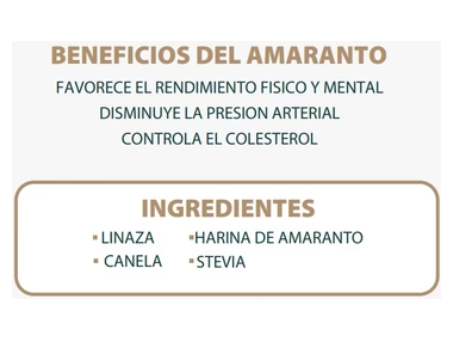 Obleas de amaranto sin azúcar, Amarea.