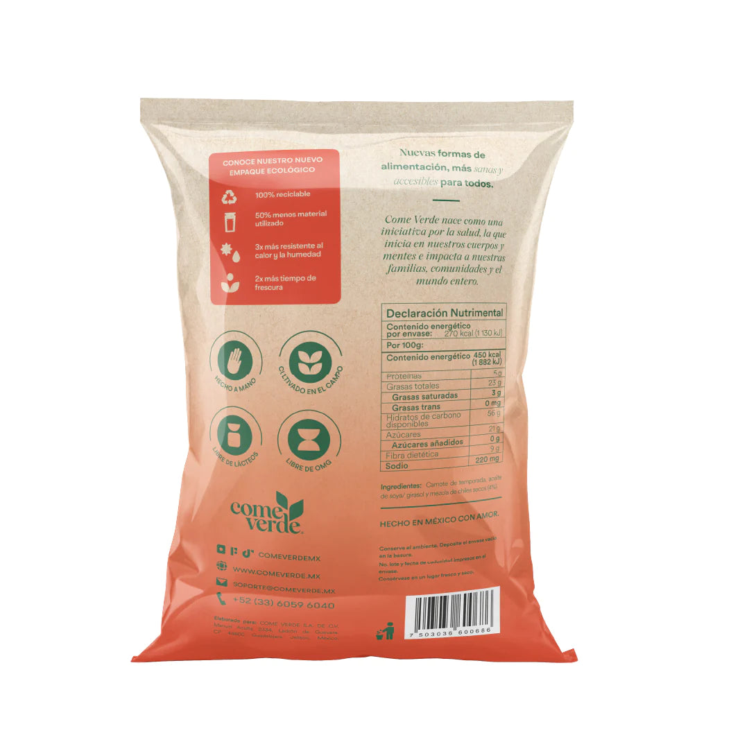 Camote enchilado, Come verde 60g