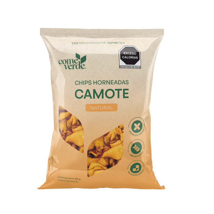 Camote horneado natural, 60g.