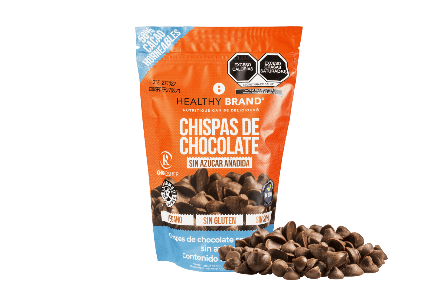 Chispas de Chocolate sin azúcar, 280g