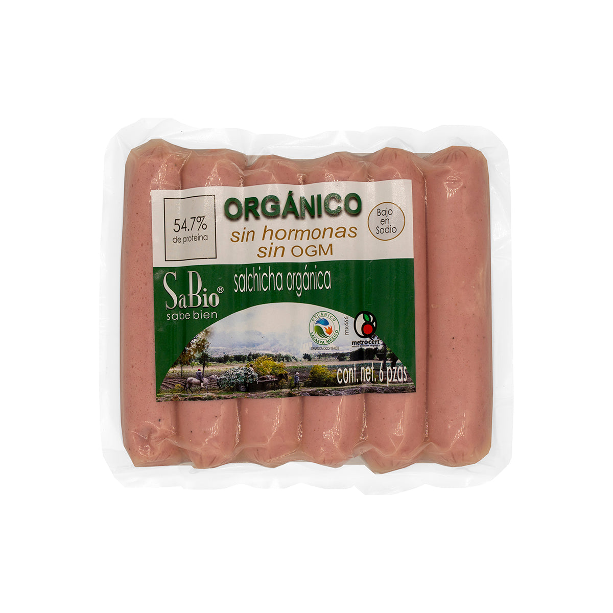 Salchichas organicas, sin hormonas.
