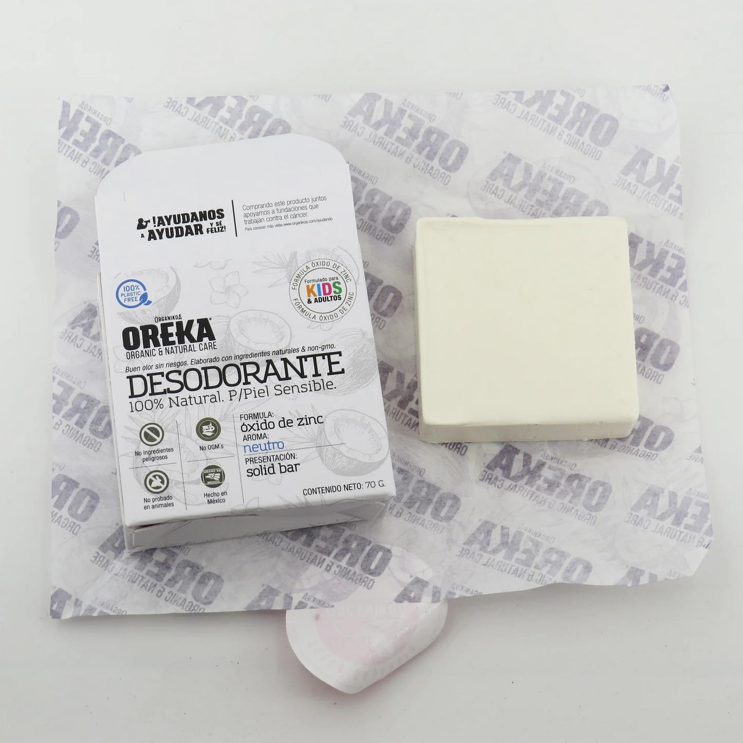 Desodorante 100% Natural Oxido de zinc neutro