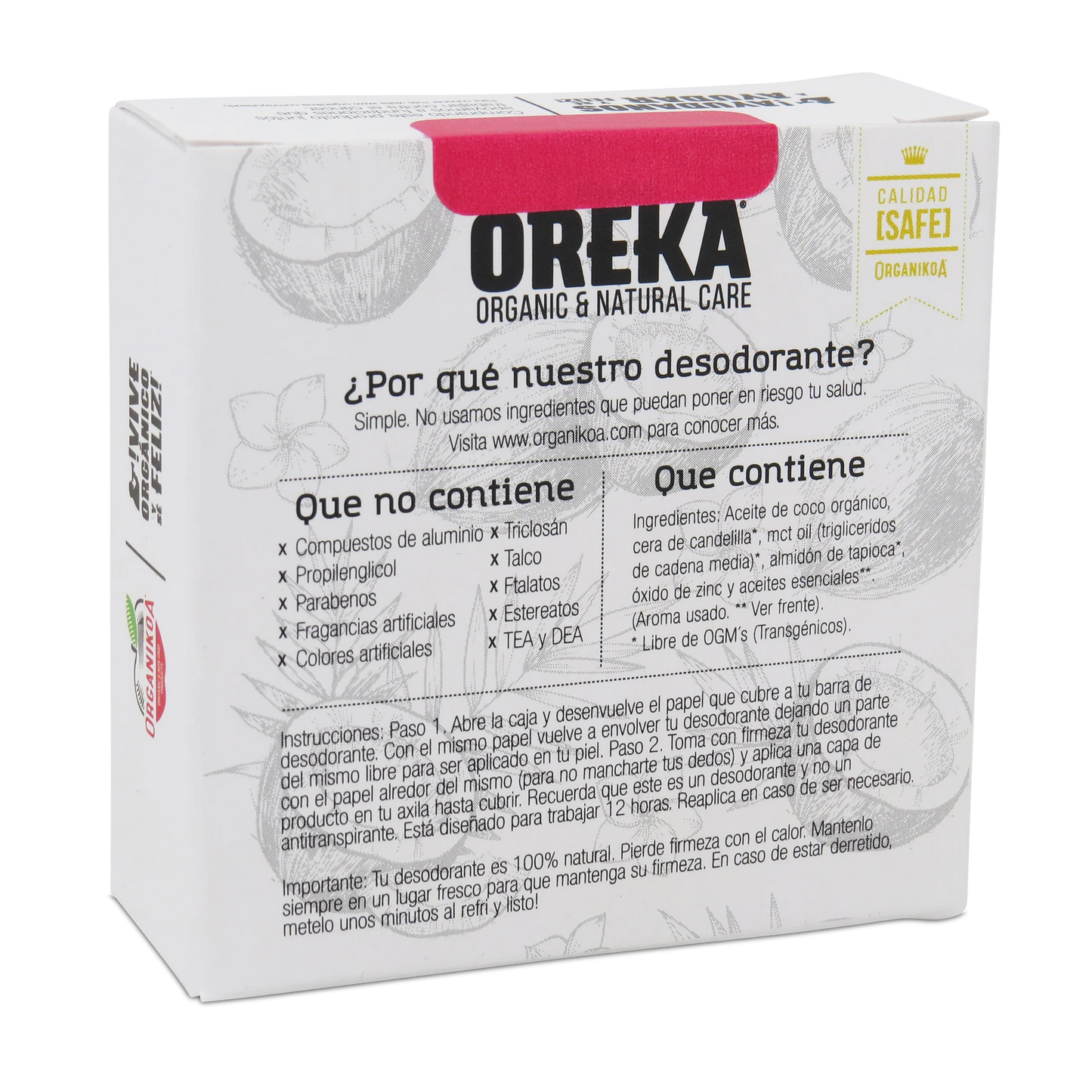 Desodorante sin químicos, 100% Natural con óxido de zinc- Ylang