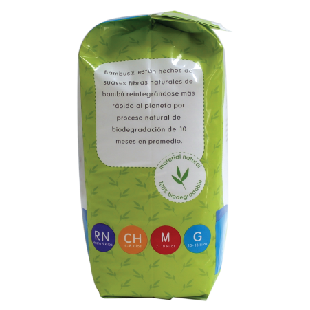 20 Pañales Biodegrabables Desechables Talla Grande de 10 a 13 kg. 20 pz