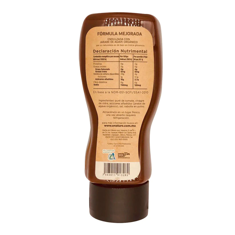 Catsup endulzado con jarabe de agave