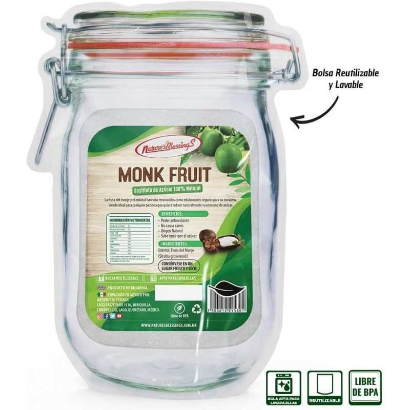 Sustituto de azúcar sin calorías, monk fruit. Nature Blessing 500g