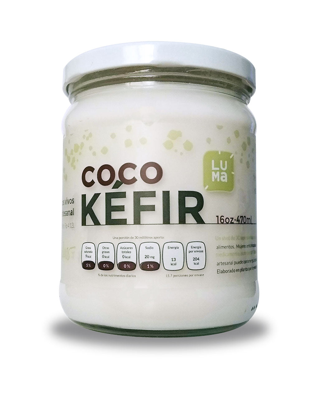 Probióticos Coco Kefir 470ml, Luma.