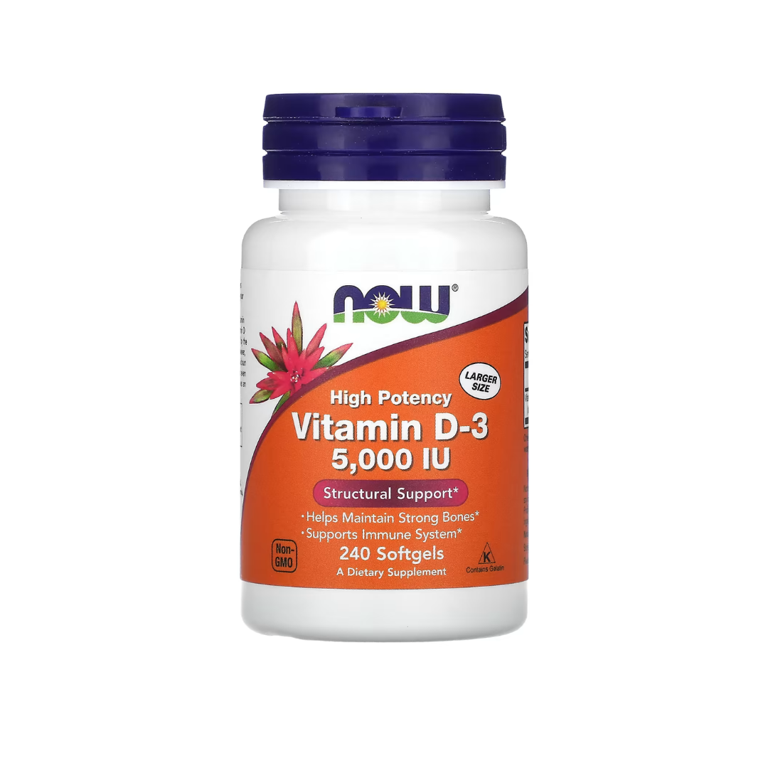 Now Vitamina D3 5,000 240 Cápsulas.