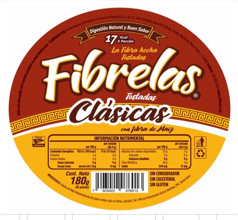 Tostadas altas en fibra, fibrelas 180g.