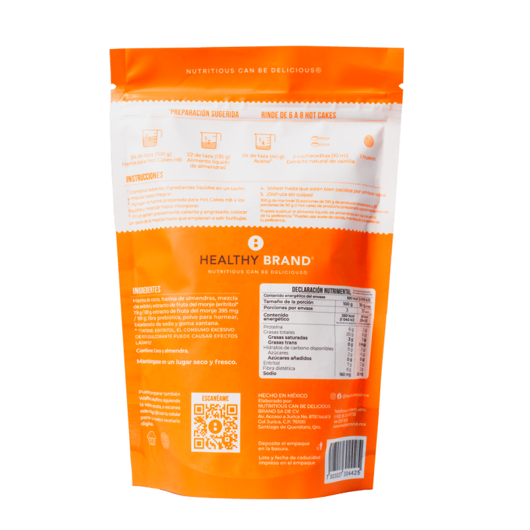 Harina hot cakes keto solo 1,5 net carbs 300g.