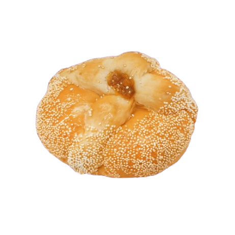 Pan de muerto sin gluten, relleno de manzana.