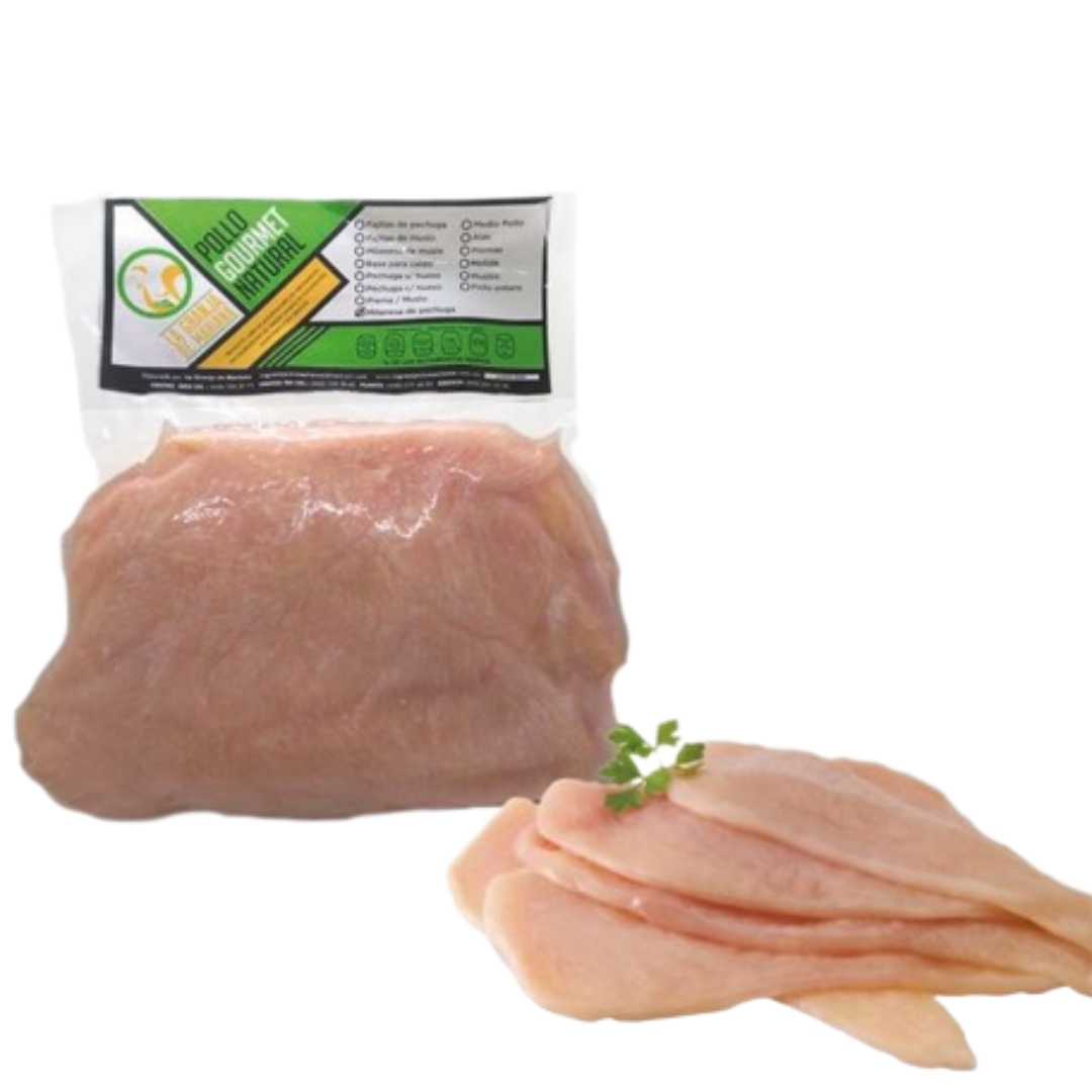 Milanesas de Pechuga libre de aceleradores de crecimiento, Paquete de 500g aprox.