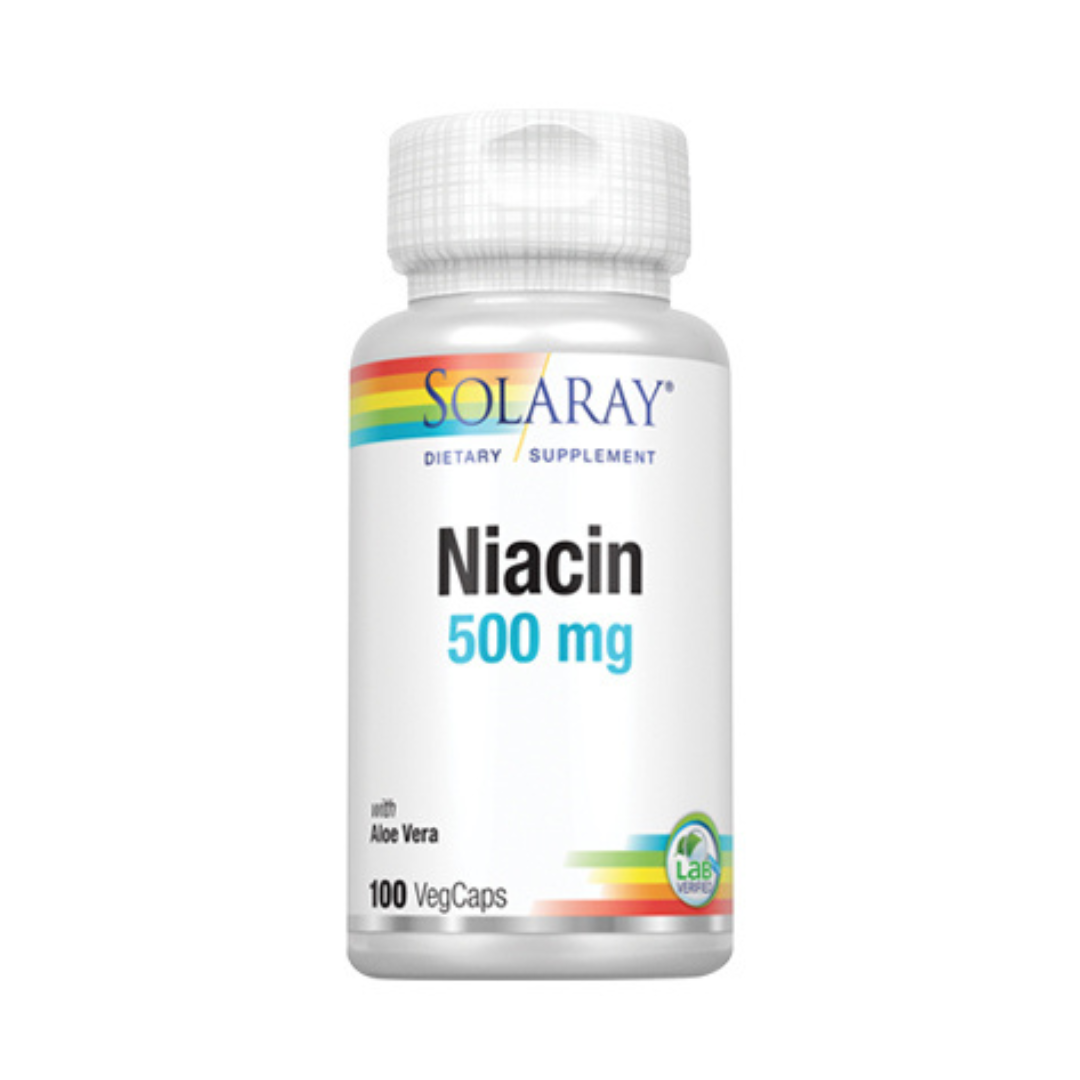 Niacina 500 mg, vitamina B3. Niacin Solaray.
