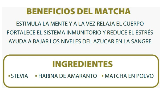 Obleas de amaranto sabor matcha, Amarea.