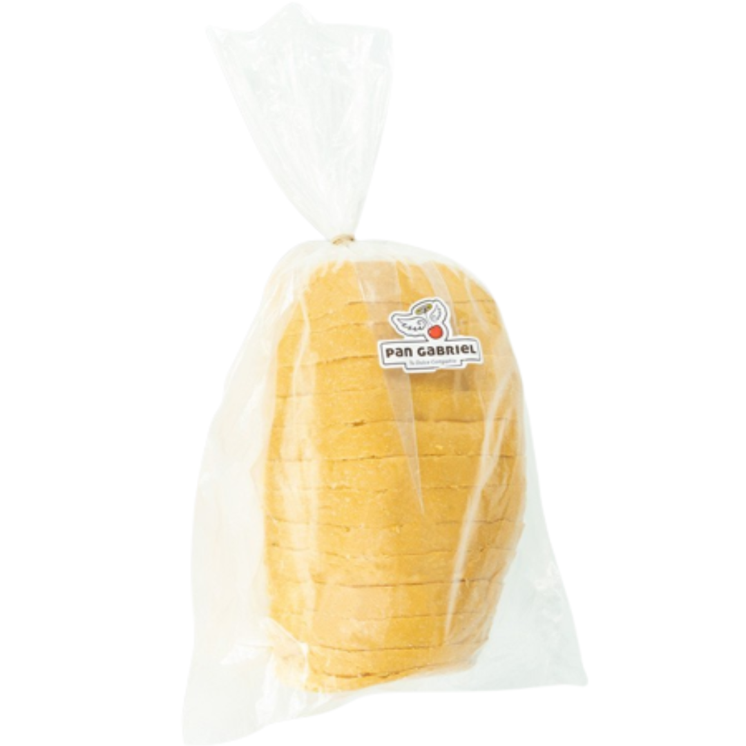 Pan blanco rebanado sin gluten.