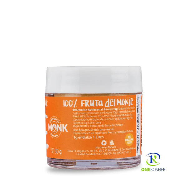 Monk Fruit único ingrediente. 100% Fruta del Monje 30g