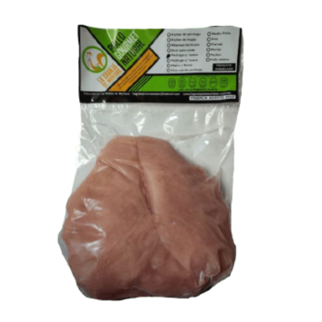 Pechuga sin hueso libre de aceleradores de crecimiento, Paquete De 400g a 450g.
