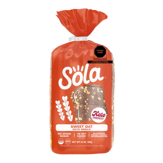 Pan keto bajo en carbs elaborado con avena, Sola.