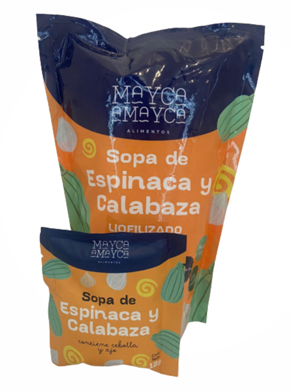Sopa de espinaca y calabaza 1 sobre.