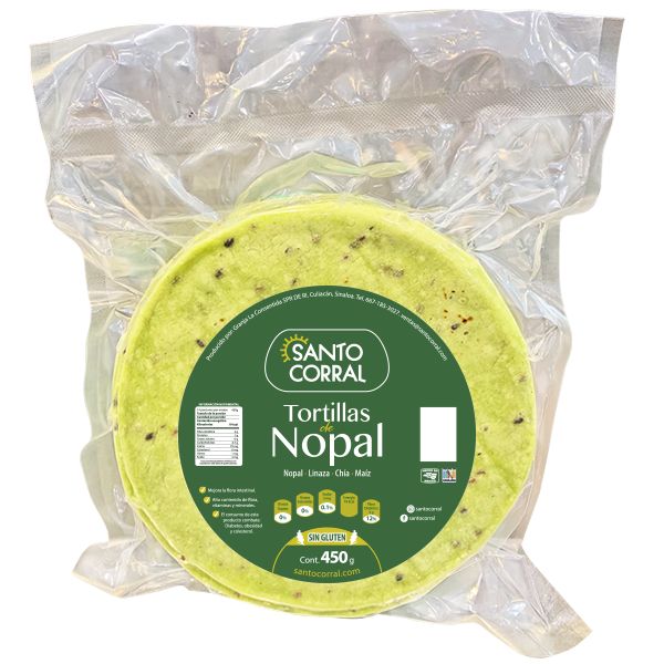 Tortillas De Nopal, Chía Y Linaza Sin Gluten, Santo corral.