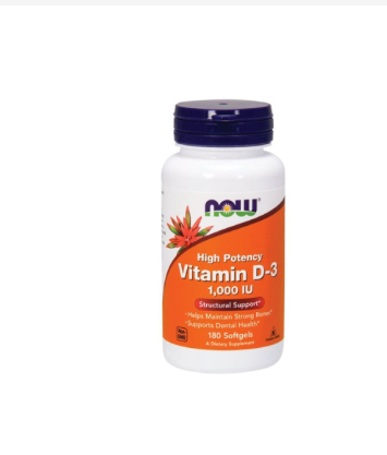 Now Foods, Vitamina D-3, Alta Potencia, 1000 Ui.