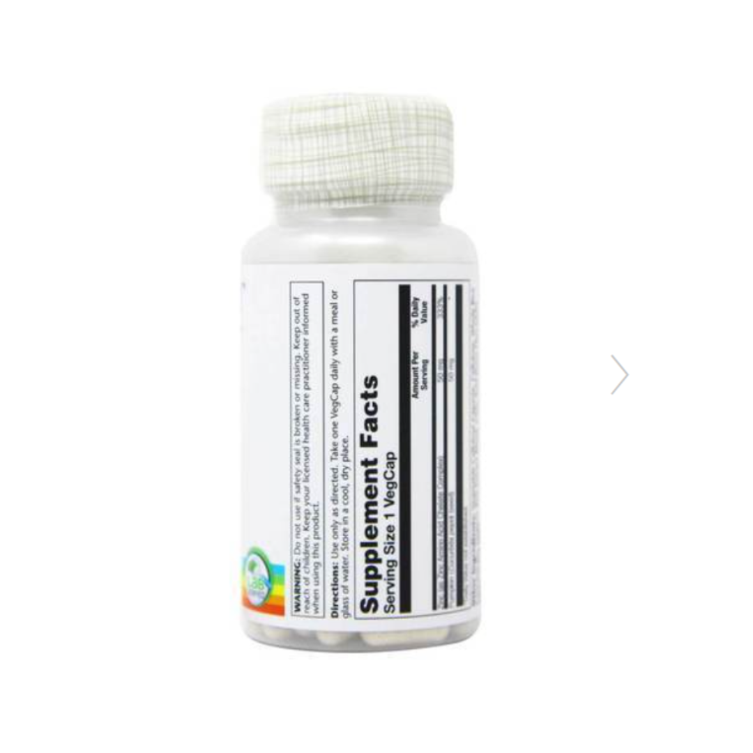 Zinc 50mg, 100 capsulas Solaray.