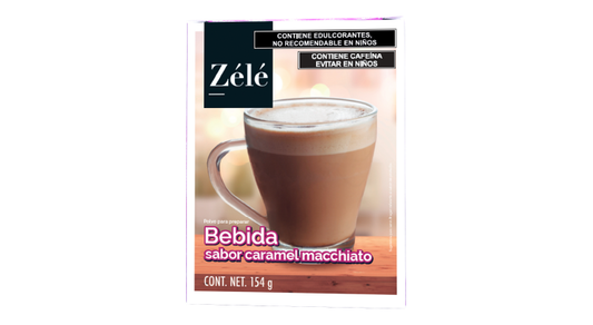 Polvo para preprara bebida caramel macchiato, 1 sobre Zelé.