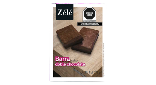 Barra sabor doble chocolate, zelé.