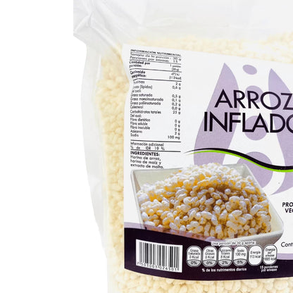 Cereal de Arroz Inflado sin azúcar, Sano Mundo 450G.