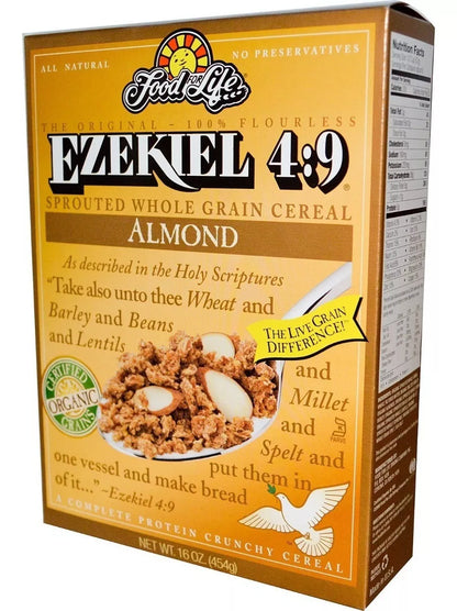 Cereal de granos germinados sin harina con Almendras, Ezekiel