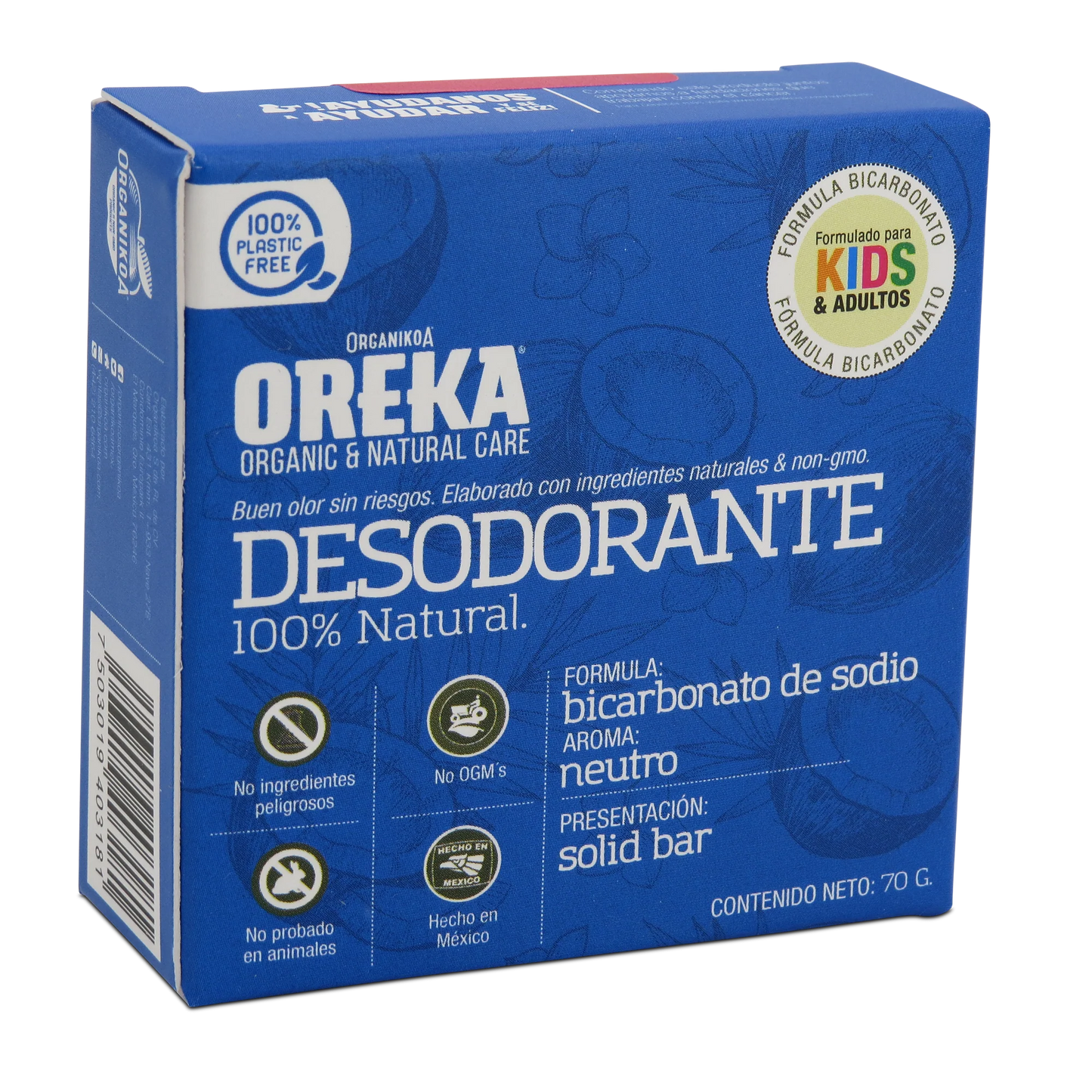 Desodorante sin químicos 100% Natural, con bicarbonato.