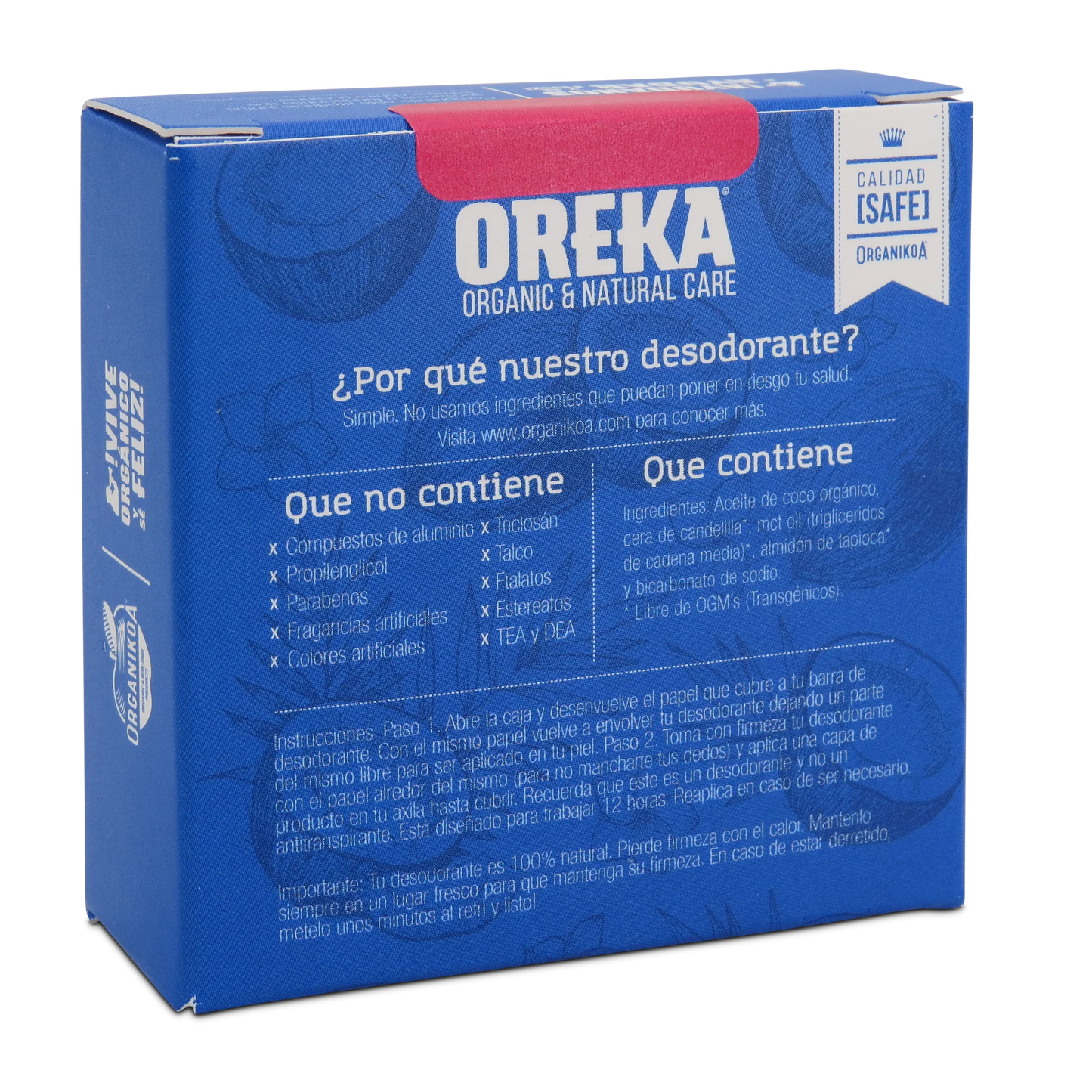 Desodorante sin químicos 100% Natural, con bicarbonato.