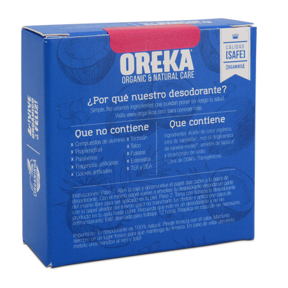 Desodorante sin químicos 100% Natural, con bicarbonato.