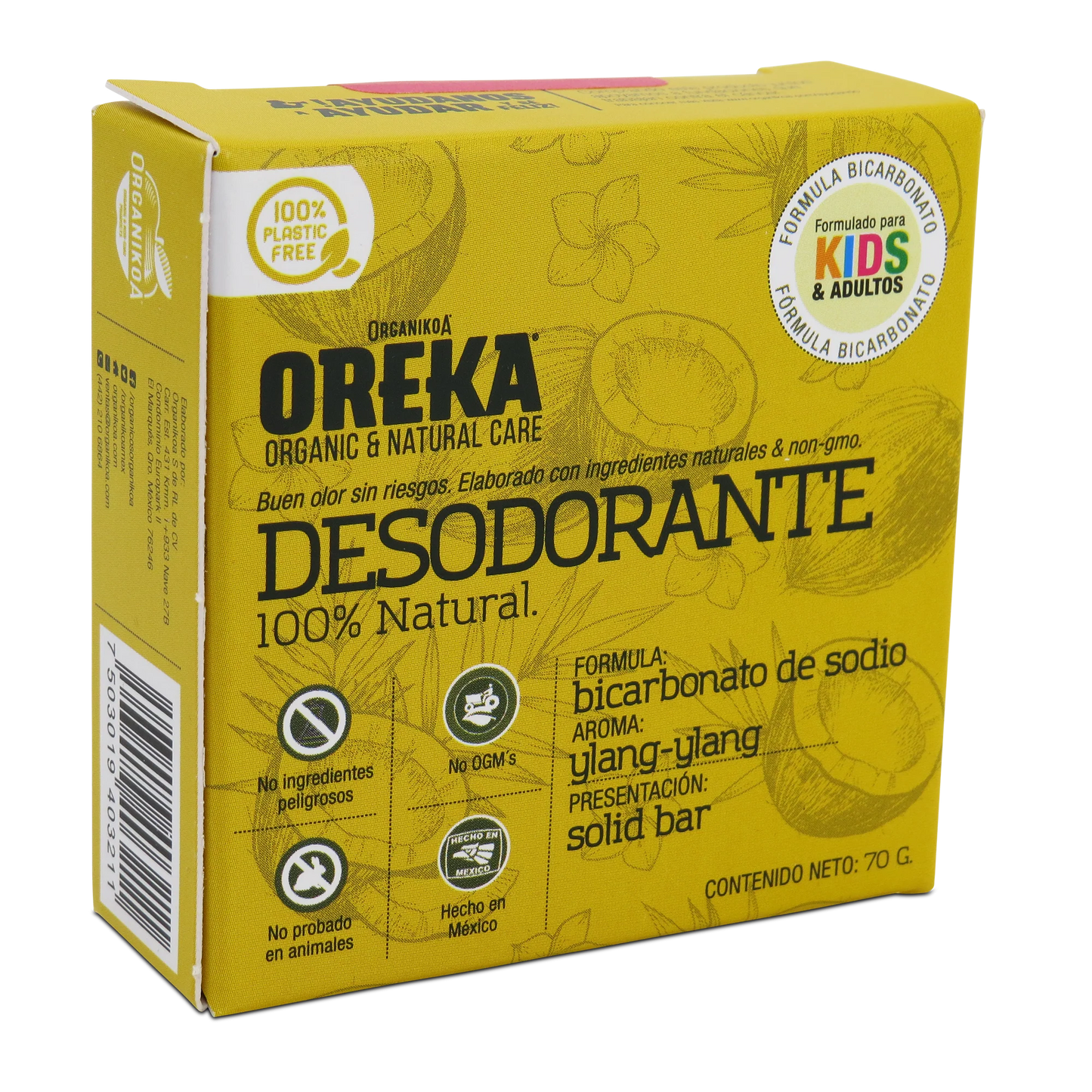 Desodorante sin químicos, 100% Natural Bicarbonato de sodio - Ylang