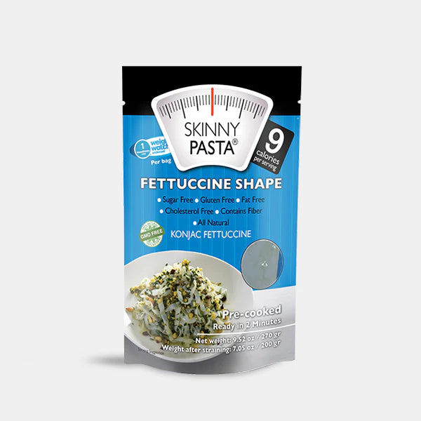 Pasta Fetuccini sin carbs ni gluten, Skinny Pasta.