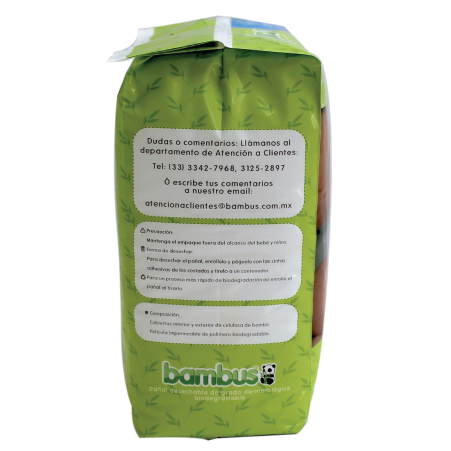 20 Pañales Biodegrabables Desechables Talla Grande de 10 a 13 kg. 20 pz