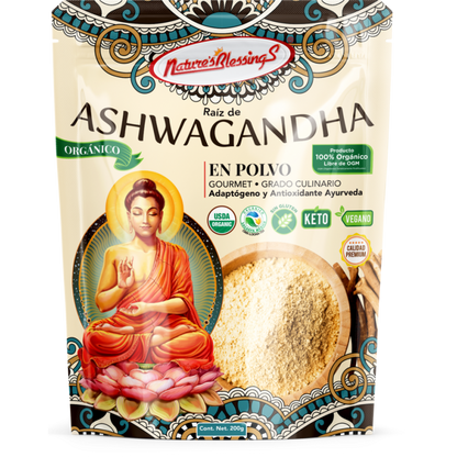 Ashwagandha Organica en polvo, 200g