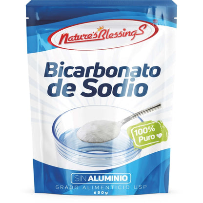 Bicarbonato de Sodio Puro sin Aluminio, Nature Blessing 600g
