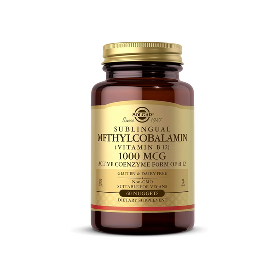 Metilcobalamina (vitamina B12) 1000 mcg, Sublingual 60 capsulas