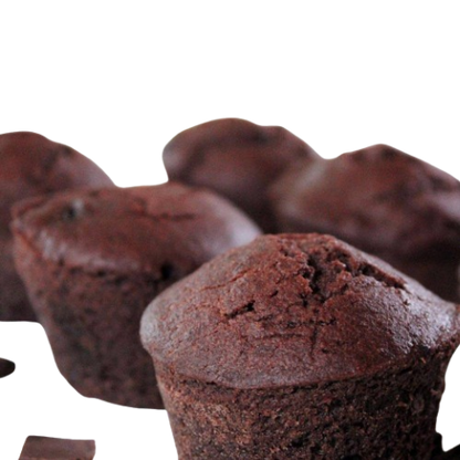 Muffin de chocolate keto.